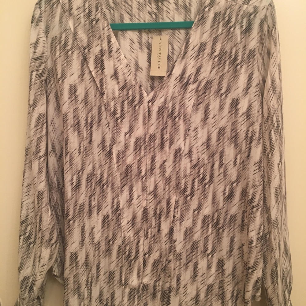 Ann Taylor Black and White Shirt